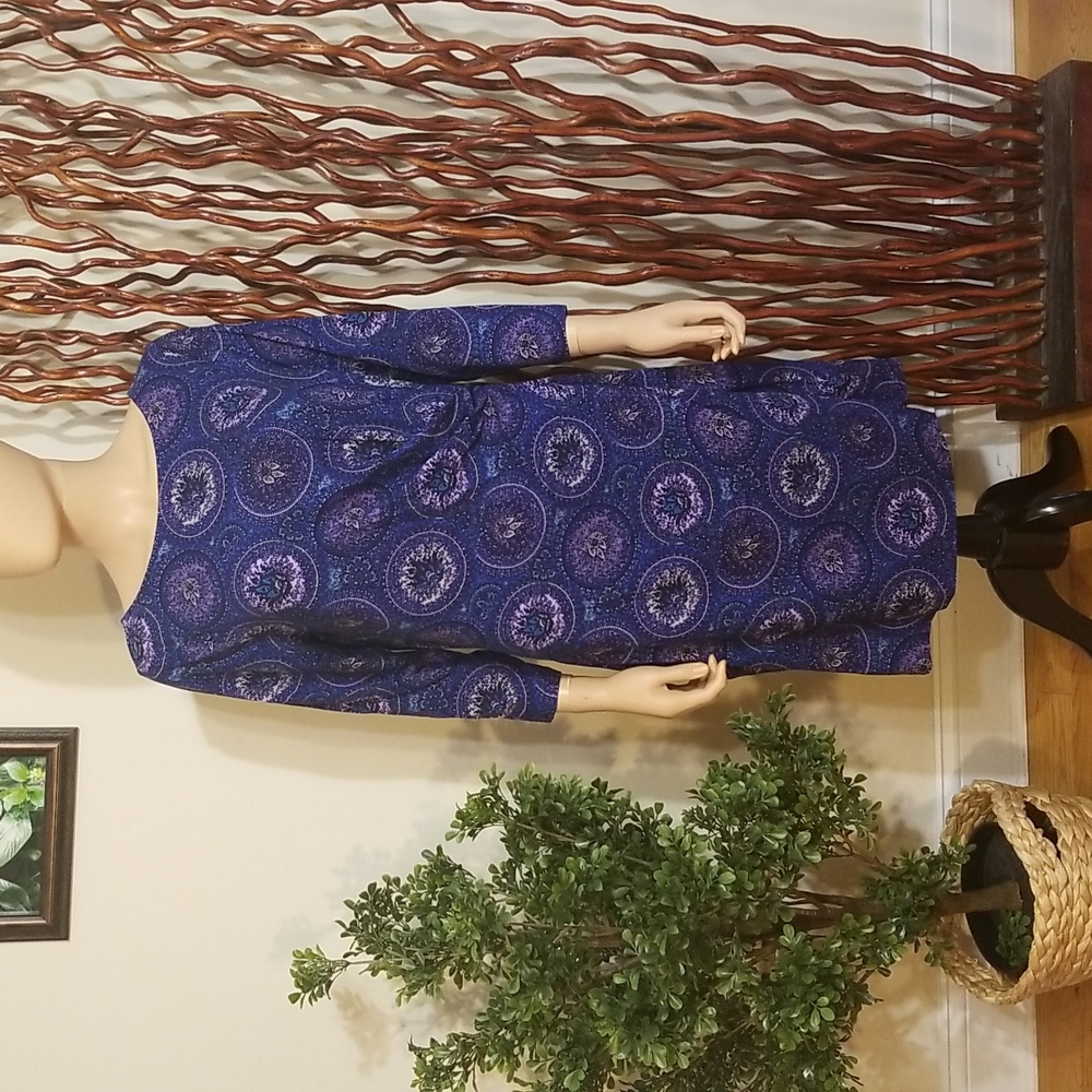 NWT Talbots Royal Blue Paisley Dress